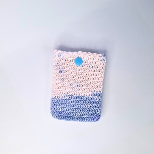 Pochette nuances de bleu en coton