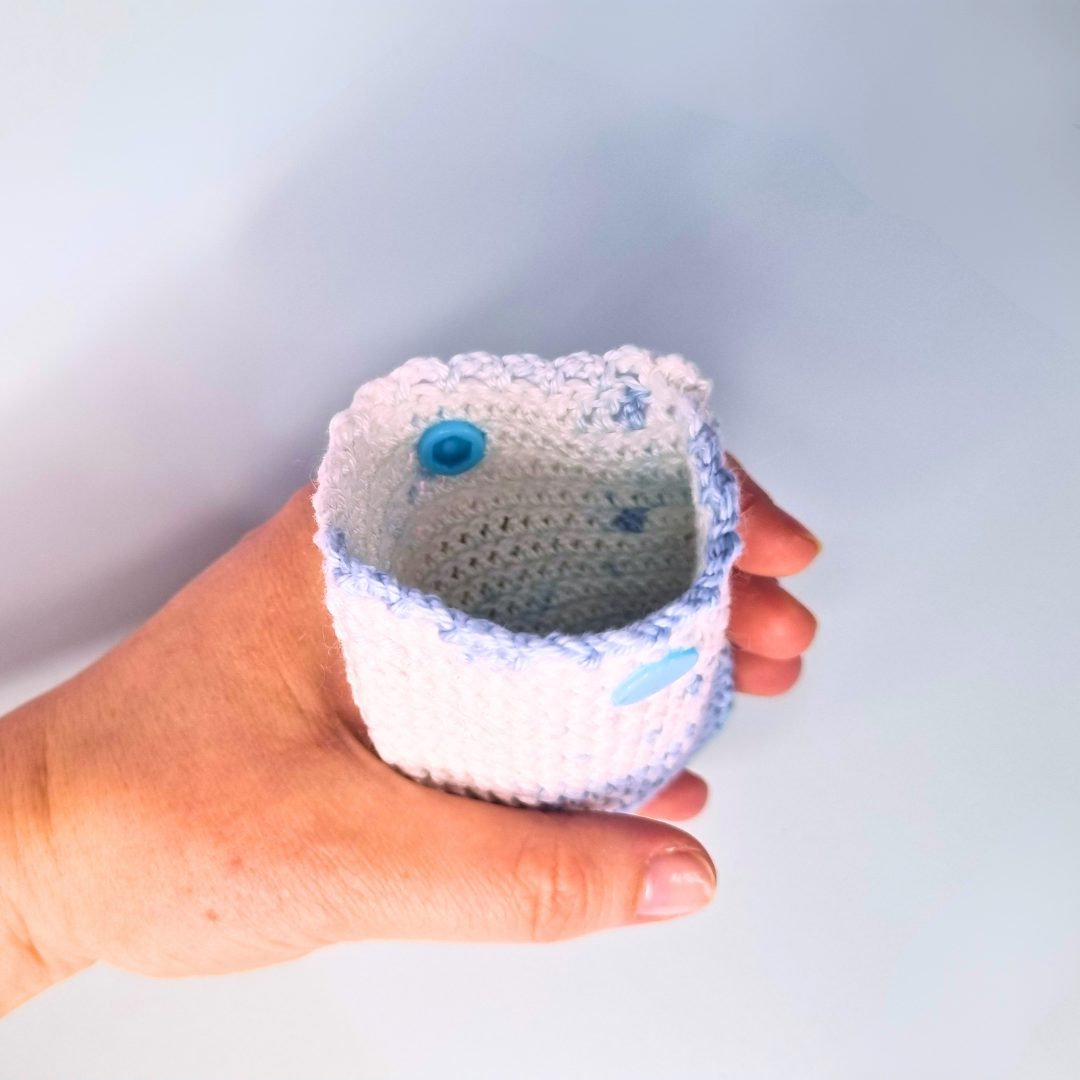 Pochette nuances de bleu en coton