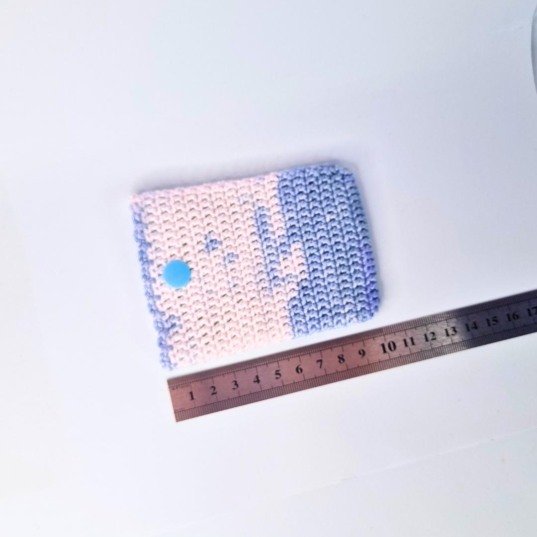 Pochette nuances de bleu en coton