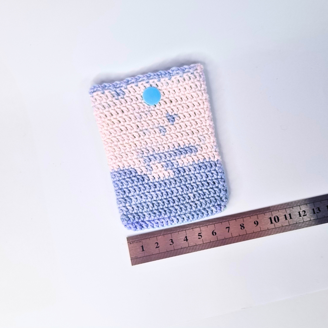 Pochette nuances de bleu en coton