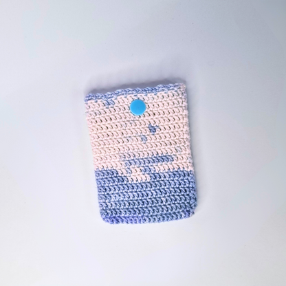 Pochette nuances de bleu en coton