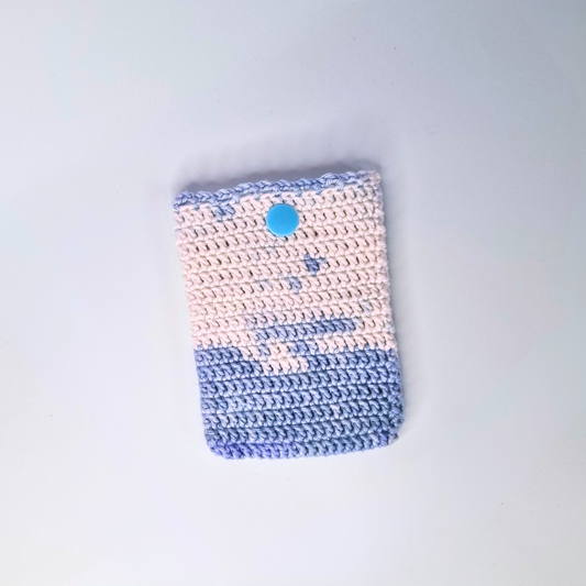 Pochette nuances de bleu en coton